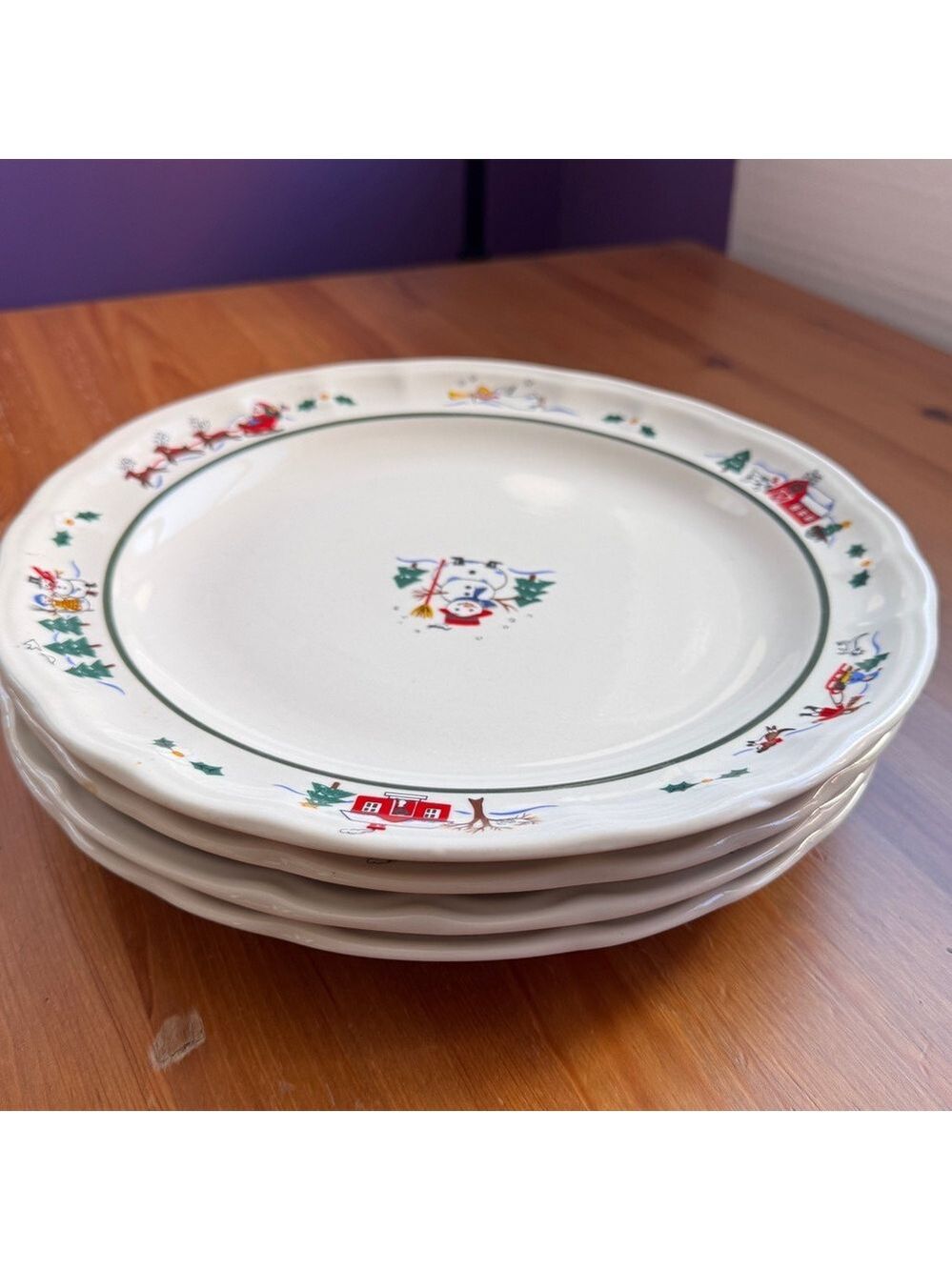 COPY - Pfaltzgraff snow villlage dinner plates
